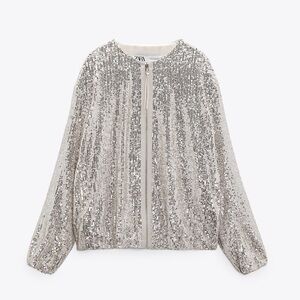 ZARA SEQUIN BOMBER